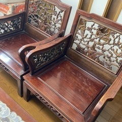 中国家具 中国骨董 唐木家具 応接間セットアンティーク レトロ