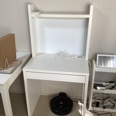 【お取引中】IKEA MICKE 棚つき美品白