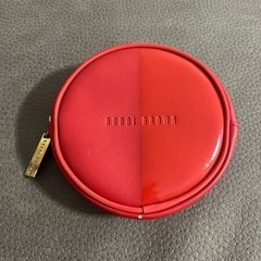 美品　BOBBI BROWN ポーチ　ボビイブラウン 丸型　赤　