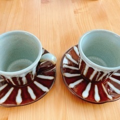 益子焼　コーヒーカップ&ソーサー