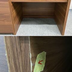 Pamouna/パモウナ オープンボード キッチンボード ソフトクロージング 上部アルミボード ウォールナット 中古家具 店頭引取歓迎 R7645