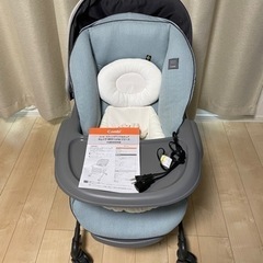 美品　コンビ ホワイトレーベル ネムリラ AUTO SWING BEDi Long スリープシェル EG 電動 自動 ハイローチェア