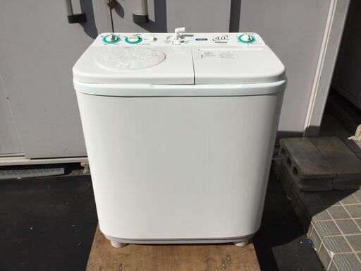 = AQUA 二槽式洗濯機 4.0kg AQW-N40 電気洗濯機 排水ホース 破断あり 動作OK