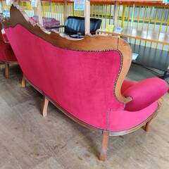 【愛品倶楽部柏店】 ロココ調 ワイド3Pソファ ヨーロッパアンティーク様式