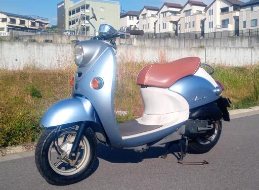 【配送可能\u0026整備済み＆自賠責付き】ヤマハ　ビーノ　ライトブルー　原付　50cc　スクーター