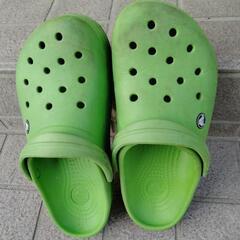 【差し上げます】クロックス　CROCS　グリーン　Lサイズ