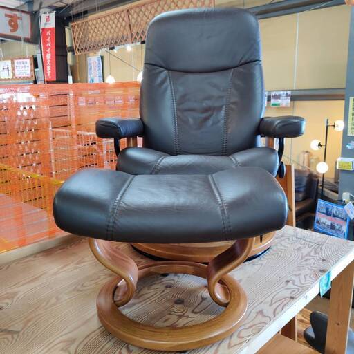 【愛品倶楽部柏店】EKORNES  ストレスレスチェア\u0026オットマン コンサル クラシックベース Mサイズ