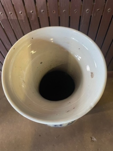 中国 清時代☆花瓶 染付 唐物 骨董品 古美術