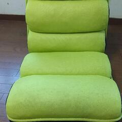 座椅子 緑 グリーン クッション