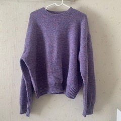 shein 紫 ニット セーター