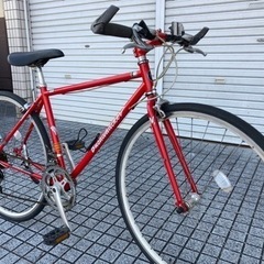 【クロスバイク】カワムラ製　700x28cタイヤ　タイヤ状態良い❗️ 2x6段変速　サドル新品❗️若林自転車　浜大津店　SALE中❗️