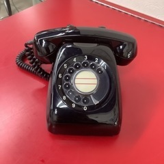 昭和レトロ　黒電話　ダイヤル式　固定電話　600-A2