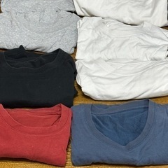 【0円】ユニクロTシャツ8枚、綿パンツ1本