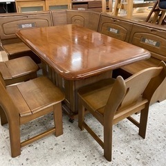 【愛品館 江戸川店】コーナーベンチ ダイニング テーブル7点セット ID:152-008865-007