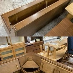 【愛品館 江戸川店】コーナーベンチ ダイニング テーブル7点セット ID:152-008865-007