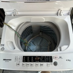 美品　洗濯機　4.5kg　ハイセンス　一人暮らし