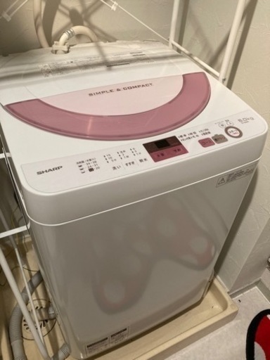 洗濯機（シャープ/ピンク）※取りに来ていただける方のみ