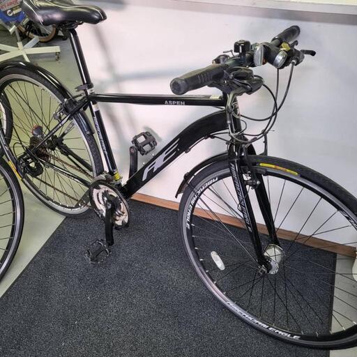 自転車 クロスバイク 中古車 18インチ アメリカンイーグル タイヤ新品 オートライト付き
