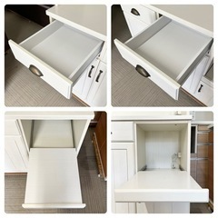 【超美品‼️】定価69,900円♪ 現行モデル ニトリ 120cm幅キッチンボード(ミランダ2) 食器棚 収納家具 木目調ホワイト♪