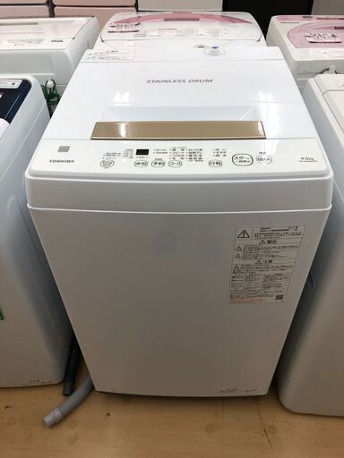 東芝　4.5kg　全自動洗濯機　AW-45ME8(KW)　2021年製