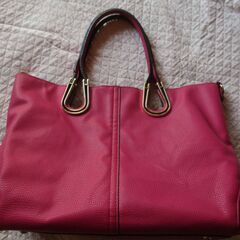 【最終処分】　大きめ　ローズピンク色　バック　鞄　バッグ　トートバック