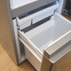 2021年製 126L 2ドア 冷蔵庫 アクア AQR-13K シルバー 100Lクラス 単身 一人暮らし 札幌市 清田区 平岡
