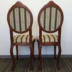 ○【2脚セット】クラシック家具 猫脚チェア 椅子 イス グリーン 