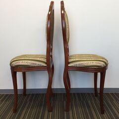 ○【2脚セット】クラシック家具 猫脚チェア 椅子 イス グリーン 