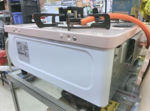 LPガス ガステーブル 2019年製 ピンク リンナイ RT64JH2 左強火 グリル