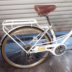 自転車中古 CLASSICAL 外装6段変速 カゴリアキャリア付き 鍵新品
