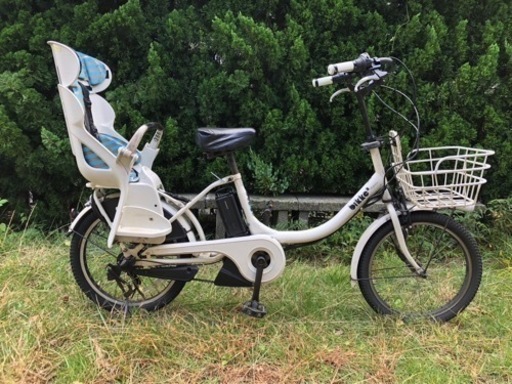 【メンテ済】ブリヂストン　ビッケ2    電動自転車　bikke2   後部チャイルドシート付　充電機あり