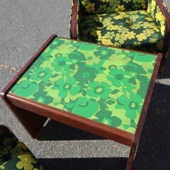 昭和レトロポップ　花柄　ソファー　テーブル　応接セット　パーソナルチェア　椅子　机　￥39,380税込