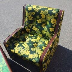 昭和レトロポップ　花柄　ソファー　テーブル　応接セット　パーソナルチェア　椅子　机　￥39,380税込
