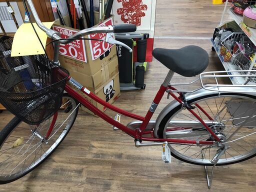 自転車　レッド　２６インチ