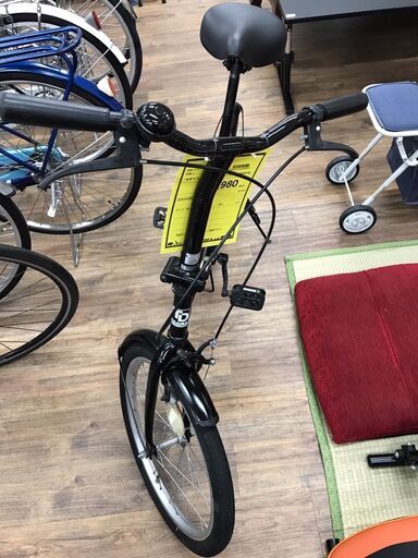 折りたたみ自転車　ブラック　TRANSPOINT
