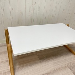 【美品】ホワイトカラーのおしゃれローテーブル