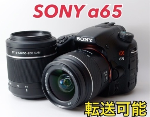 ★SONY α65★S数約1270回●ほぼ美品●スマホ転送●GPS搭載  1ヶ月動作補償あり！ 安心のゆうパック代引き発送！ 送料、代引き手数料無料！