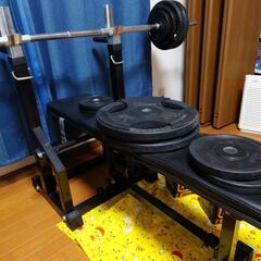 ベンチプレス重り60kg＋ダンベル10kg‪✕‬2個