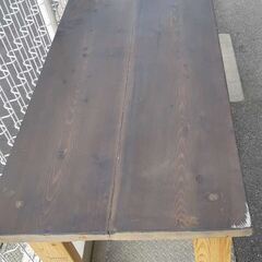 手作りの　木製　長テーブル