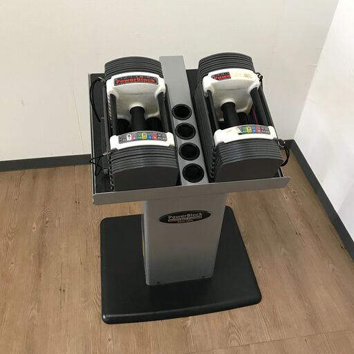 中古品 POWER BLOCK パワーブロック SPORT5.0 22.5kg×2/専用台付き 2個  