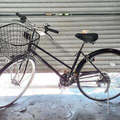 自転車　中古　BELLFAST　外装6段変速　オートライト　カゴ鍵付き　タイヤ27インチ　カラーブラック