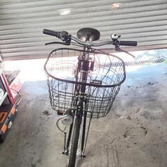 自転車　中古　BELLFAST　外装6段変速　オートライト　カゴ鍵付き　タイヤ27インチ　カラーブラック