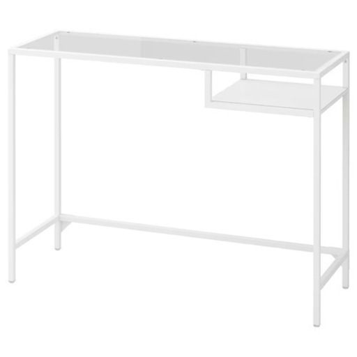 2台IKEA ヴィットショー　ガラステーブル