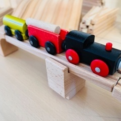 IKEA木製レールと汽車のセット（2セット分）