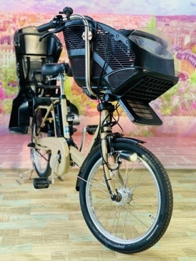 ❹ 5794子供乗せ電動アシスト自転車パナソニック3人乗り対応20インチ