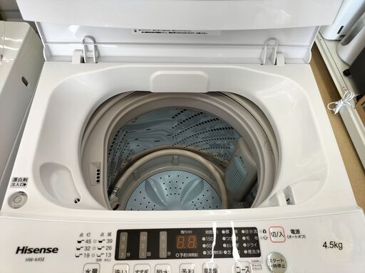 ハイセンス　４．５K洗濯機  　HW-K45E  ２０２２年製　IK-348