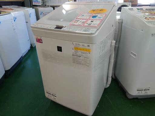 【愛品倶楽部柏店】シャープ 2021年製 8.0kg 4.5kg 全自動洗濯乾燥機 ES-PX8E-S