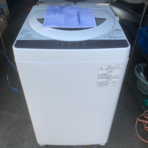 【美品】TOSHIBA 電気洗濯機 AW-5G6(W) 2019年製