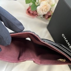 CHANEL 財布 マトラッセ 黒 箱 ギャランティーカード 保存袋 本物