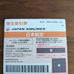 JAL 株主優待券 1枚(未使用)